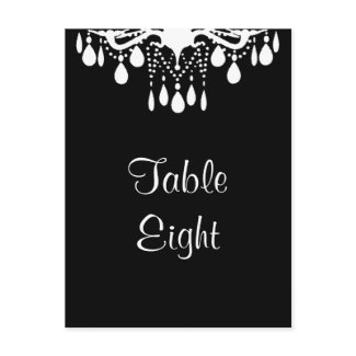 Grand Ballroom Table Number (black) zazzle_postcard