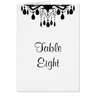 Grand Ballroom Table Number Card (white) zazzle_card