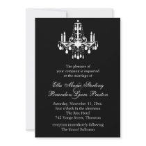 Grand Ballroom Wedding Invitation 2 (black)