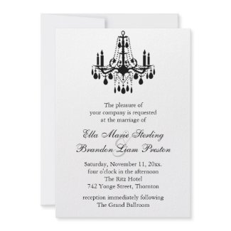 Grand Ballroom Wedding Invitation 2 (white) zazzle_invitation