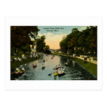 Grand Canal Belle Isle, Detroit, Michigan Post Card