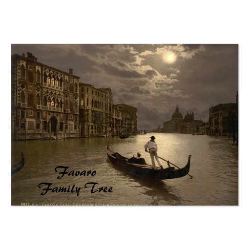 Grand Canal by Moonlight II, Venice, Italy Business Card Template