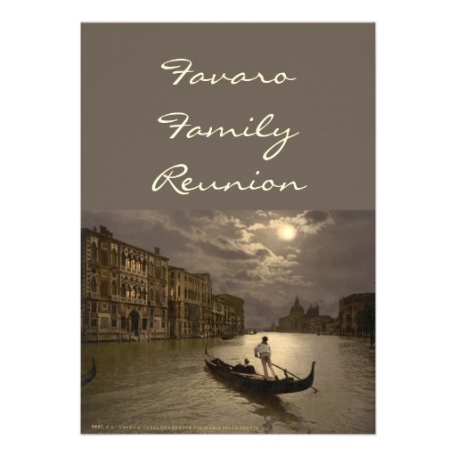 Grand Canal by Moonlight II, Venice, Italy Personalized Invites