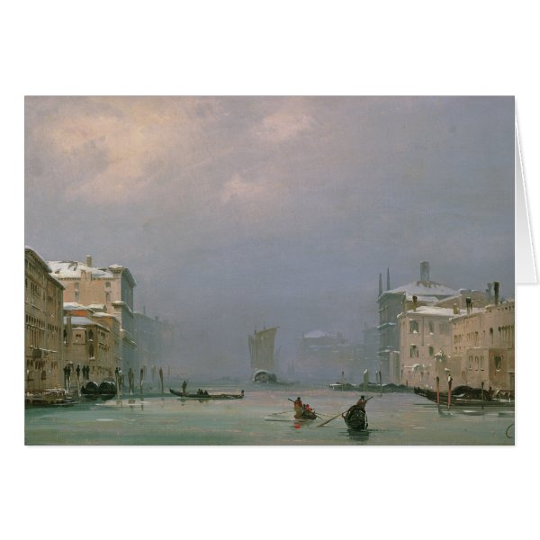 Grand Canal with Snow and Ice, 1849 Card