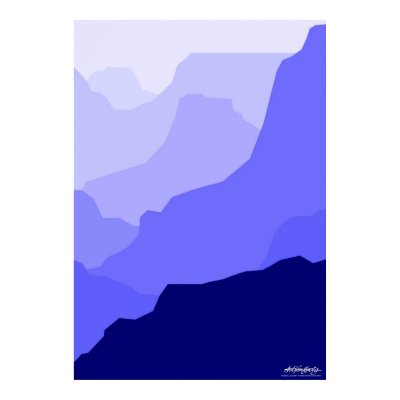 Grand Canyon - blue - Art Gallery Selection Print by lonvig