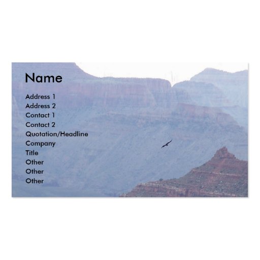 Grand Canyon Eagle in Flight Business Profile Card Business Card Templates