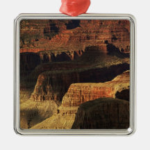 Grand Canyon from the south rim at sunset, 4 Christmas Tree Ornaments