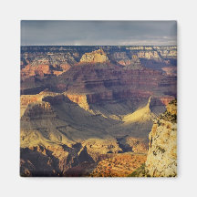 Grand Canyon from the south rim at sunset, Fridge Magnets