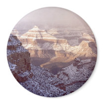 Grand Canyon in winter snow. Magnets