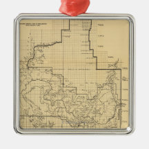 Grand Canyon National ParkPanoramic Map Christmas Ornaments