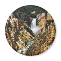 Grand Canyon Of The Yellowstone Park Looking Towar Fridge Magnet