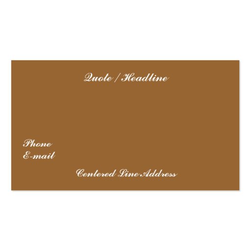 Grand Canyon - South Rim Business Card Templates (back side)