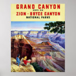 Grand Canyon ~ Vintage Travel Poster.