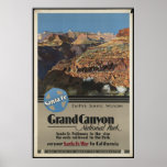 Grand Canyon Vintage Travel Poster Ad Retro Prints