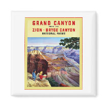 Grand Canyon  ~ Vintage Travel Poster Refrigerator Magnets