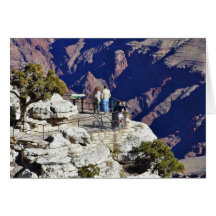 Grand Canyons Overlook Railings Pointing Card