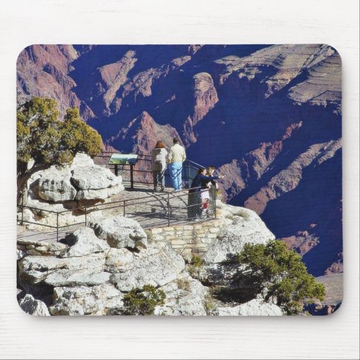 Grand Canyons Overlook Railings Pointing Mouse Pads
