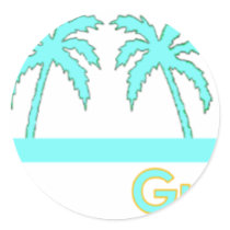 Grand Cayman Round Sticker
