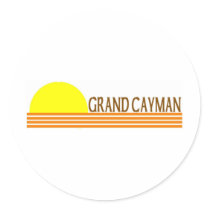 Grand Cayman Round Stickers