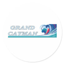 Grand Cayman Round Stickers