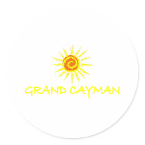 Grand Cayman Round Sticker