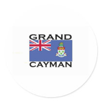 Grand Cayman Round Stickers
