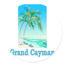 Grand Cayman Round Stickers