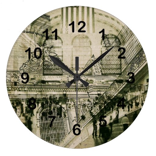 Grand central Station, NYC Round Wall Clock Zazzle