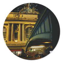 Grand Central Terminal, New York City at Night Round Stickers