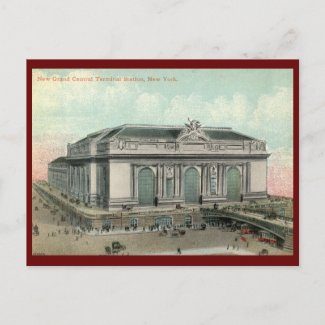 Grand Central Terminal Station, New York City Vint Post Card