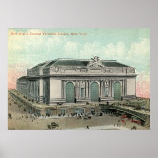 Grand Central Terminal Station, New York City Vint print