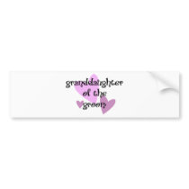 Grand Daughter of the Groom bumper stickers