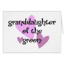 Grand Daughter of the Groom cards