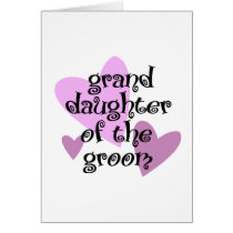 Grand Daughter of the Groom cards