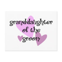 Grand Daughter of the Groom postcards