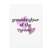 Grand Daughter of the Groom postcards