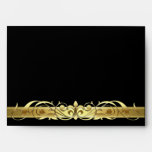 Grand Duchess Black Gold Scroll Envelope