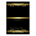Grand Duchess Black Gold Scroll Table Placecard Business Card Template