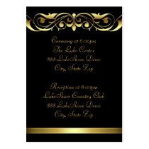 Grand Duchess Black Guest Info Gold Business Card