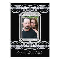 Grand Duchess Black Save The Date Invitation