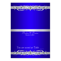 Grand Duchess Blue Folding Table Placecard Business Card Template