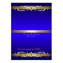 Grand Duchess Blue Gold Scroll Table Placecard Business Card Templates