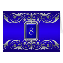 Grand Duchess Blue Jewel Silver Table Card