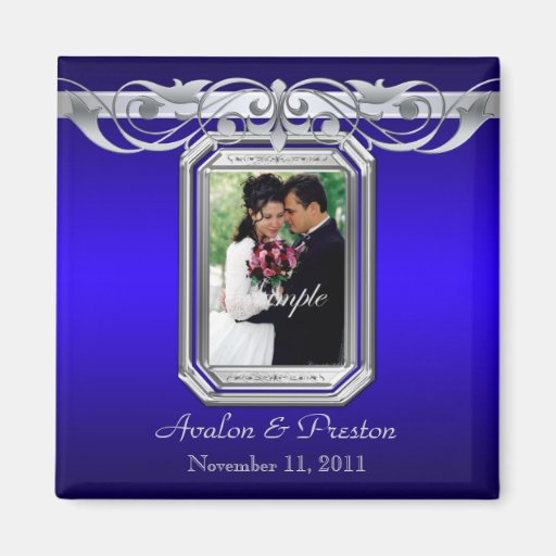 Grand Duchess Blue Photo Save The Date Magnet