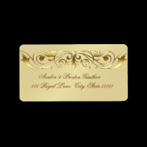 Grand Duchess Faux Gold Scroll Address Labels labels