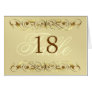 Grand Duchess Gold Metal Scroll Table Card