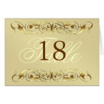 Grand Duchess Gold Metal Scroll Table Card