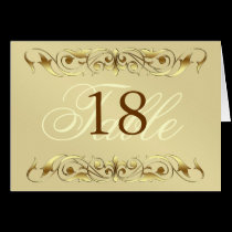 Grand Duchess Gold Metal Scroll Table Card cards
