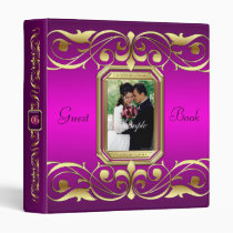 Grand Duchess Gold Scroll Pink Guest Book Binder