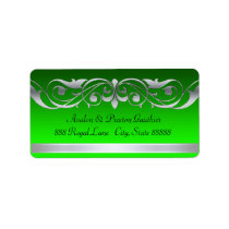 Grand Duchess Green Silver Address Labels
